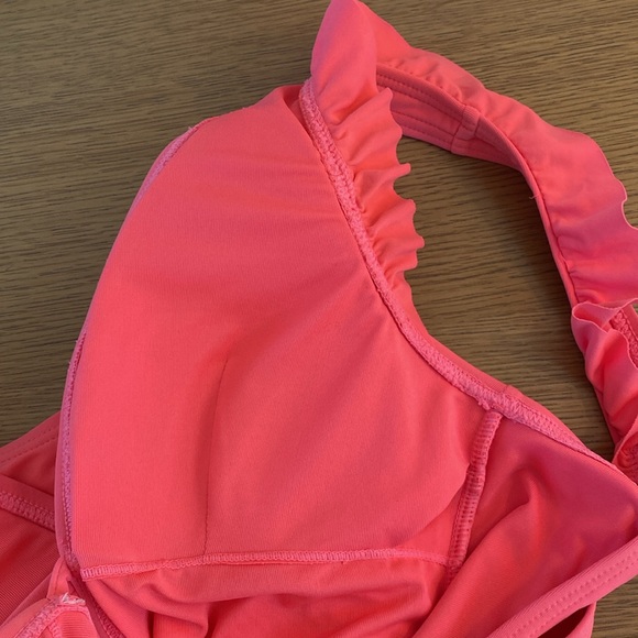 Kate Spade swim one piece size small coral pink colored with ruffle sleeves - Picture 7 of 10
